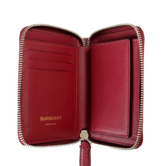 Burberry Bags Burberry Unisex Passport Burgundy Leather Zip Around